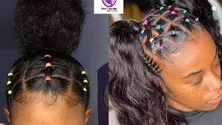 Rubber bands hairstyles on 4c &curly hair /Natural hairstyles compilation