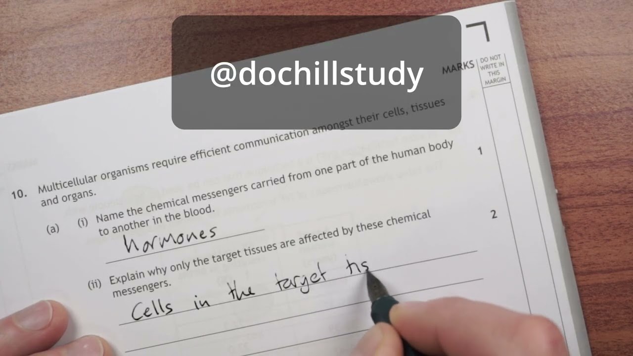 Hormones - SQA Nat5 Biology -  Section 2 - Q10 2022