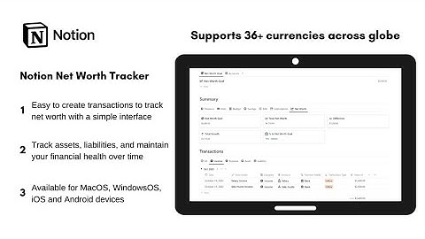 Notion Net Worth Tracker | How to track Net Worth in Notion