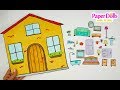 HOW TO MAKE DOLLHOUSE FOR PAPER DOLLS DRAWING FURNITURE FOR KIDS