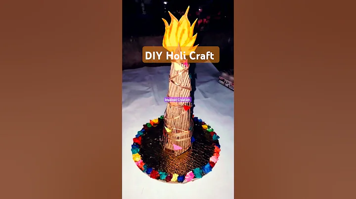 DIY Holika Dahan Craft | Easy Bonfire 🔥 for Holi | Holi special Craft #yt #shorts #holi #diycrafts