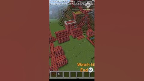 MINECRAFT VILLAGE MADE OF TNT EXPLOSION #short #gaming #minecraft #h_noob adam