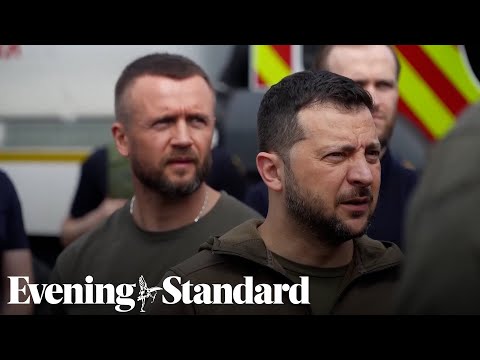 Zelensky visits area