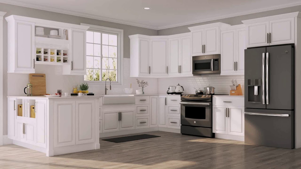 White Shaker Kitchen Cabinets With