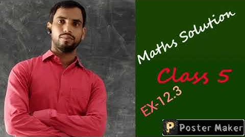 Viva Start up maths Solution class 5 Ex-12.3 By-SADDAM Sir