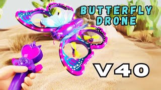 V40 Glitter Butterfly Drone | Mini Drone Toy for Kids