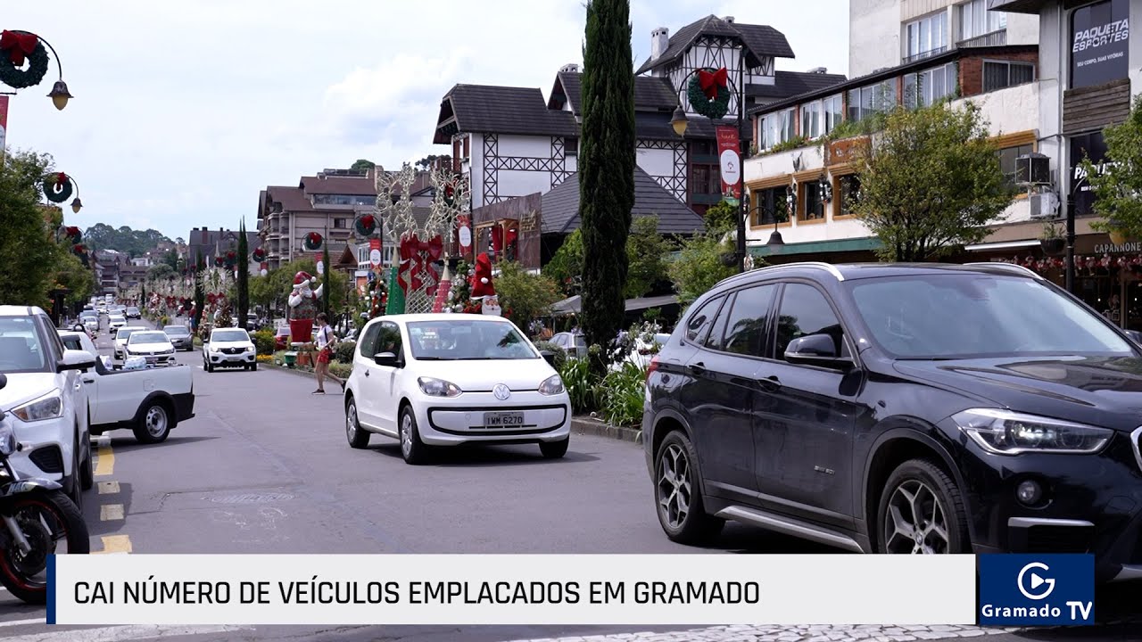 Cai número de veículos emplacados em Gramado - YouTube