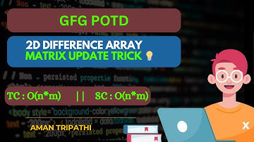 🔥 2D Difference Array Explained with Code | GFG POTD 2025 | Complete Tutorial in Hindi | C++  | DSA