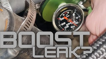 Boost leak test: Doing a boost leak test on Brian