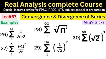 Convergent and divergent series examples lec#67 #ppsc #fpsc #nts #maths #video #csirnet #afmathe #af