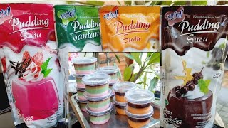 Download lagu HOW TO MAKE RAINBOW PUDDING FROM NUTRIJELL MILK PUDDING #nutrijell #pudding #cooking #milkpudding