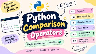COMPARISON OPERATORS in python operators with example problem Guide