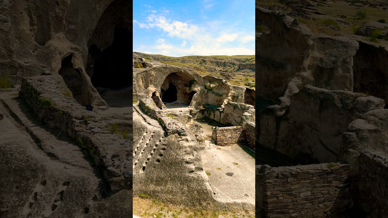 Древний пещерный город в Грузии