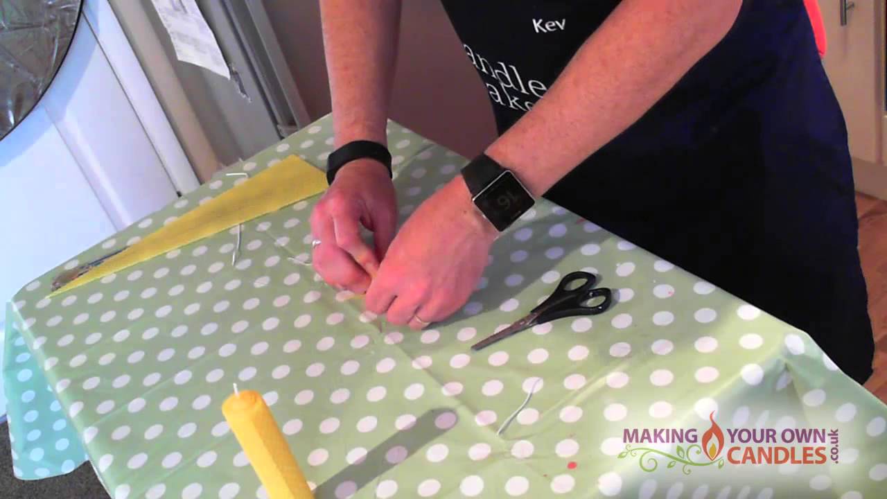 Making Candles with Beeswax sheets YouTube