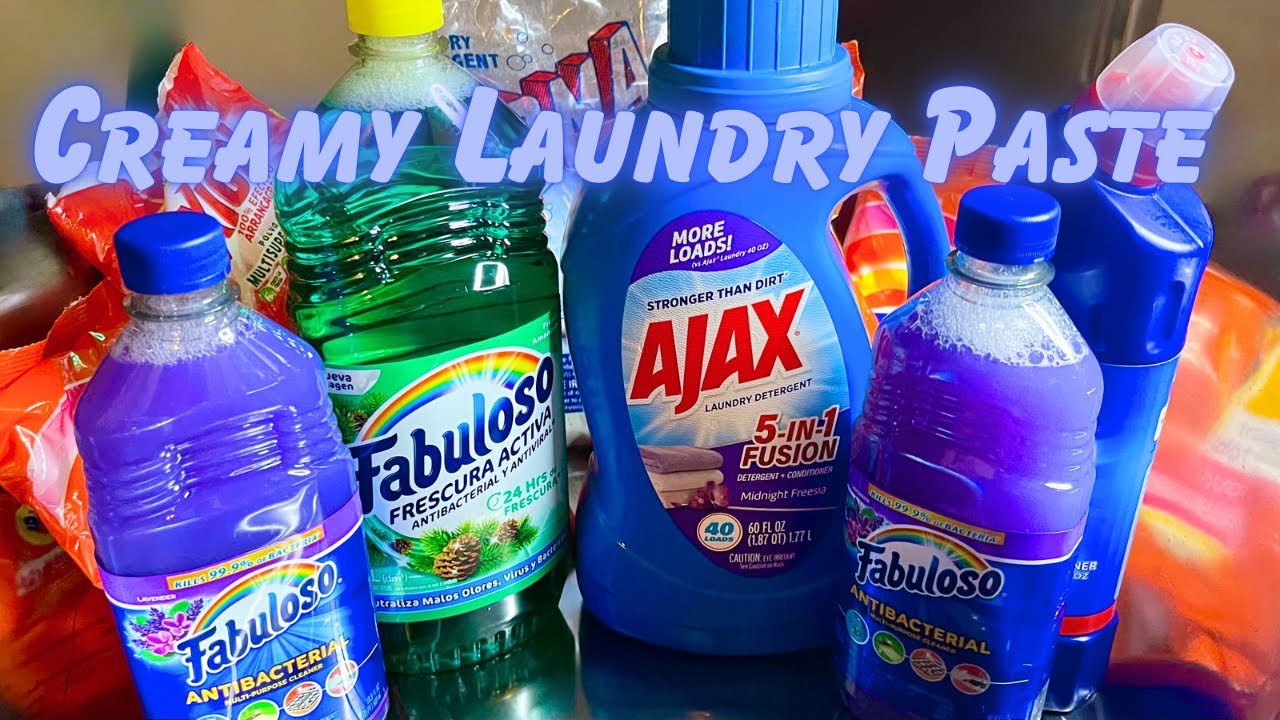 💜💚 Fabuloso Laundry Paste ft. Ajax Laundry Detergent • Tide Powder
