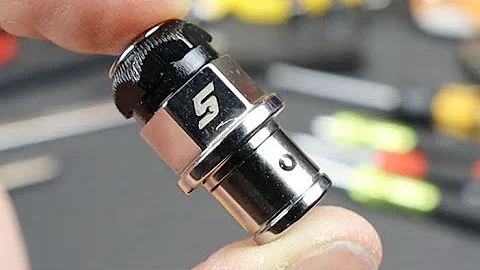 Cute as a button: The Snap On 1/4" Drive Hex 13mm Ratcheting Wrench Adaptor. Everything Ratchets Now