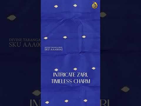 Royal Blue Butta Small Pure Silk Saree with Contras Border video preview