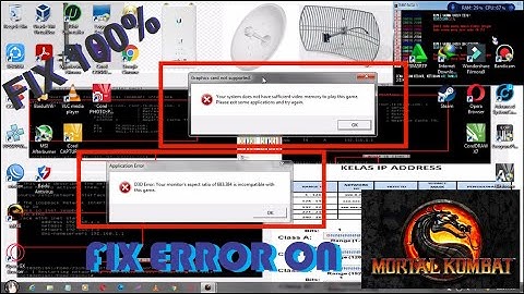 how to fix D3D error and aspect ratio is incompatible on mortal kombat Komplete Edition