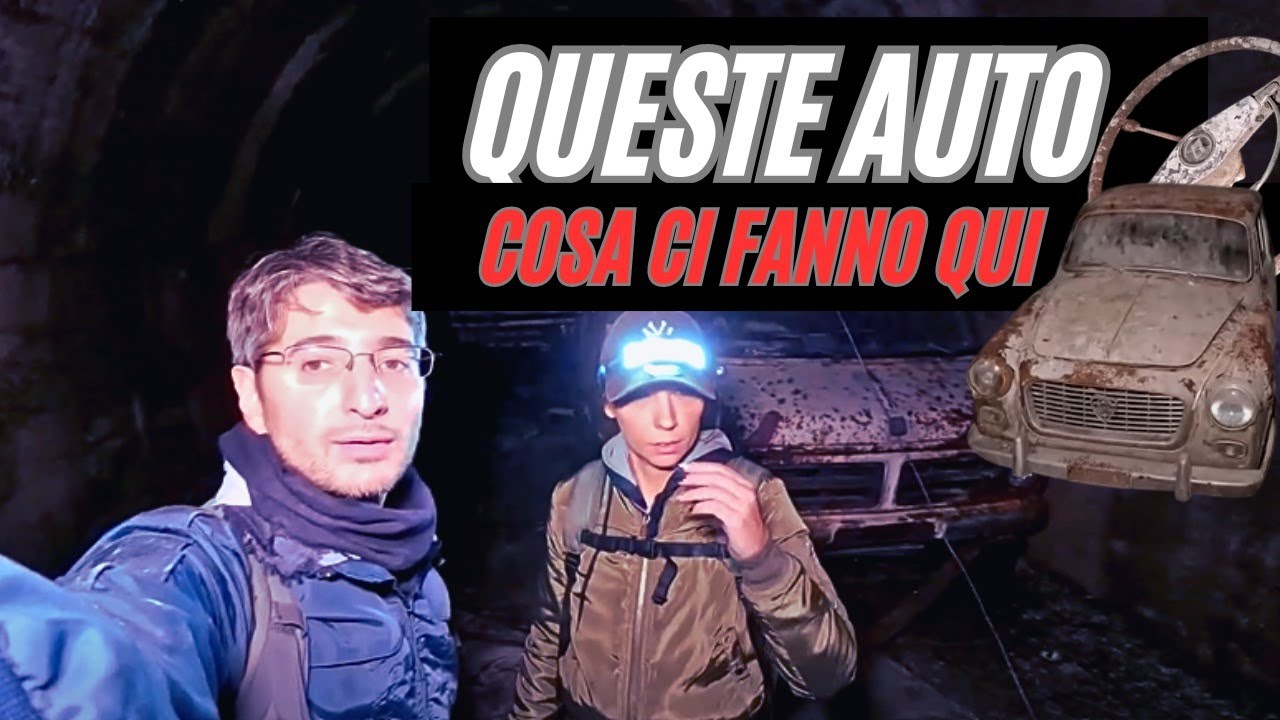 Decine di macchine abbandonate dentro una galleria stradale chiusa parecchi anni fa...