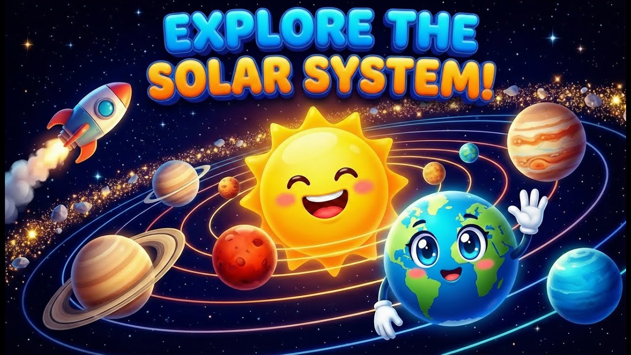 Solar System Song for Kids 🌟 Learn Planets & Space | Fun Educational Song