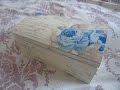 Decoupage box - decoupage on wooden box - decoupage pudełko vintage - decoupage suomi - tutorial DIY