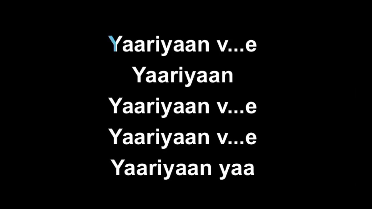 Baarish   Yaariyan  Karaoke