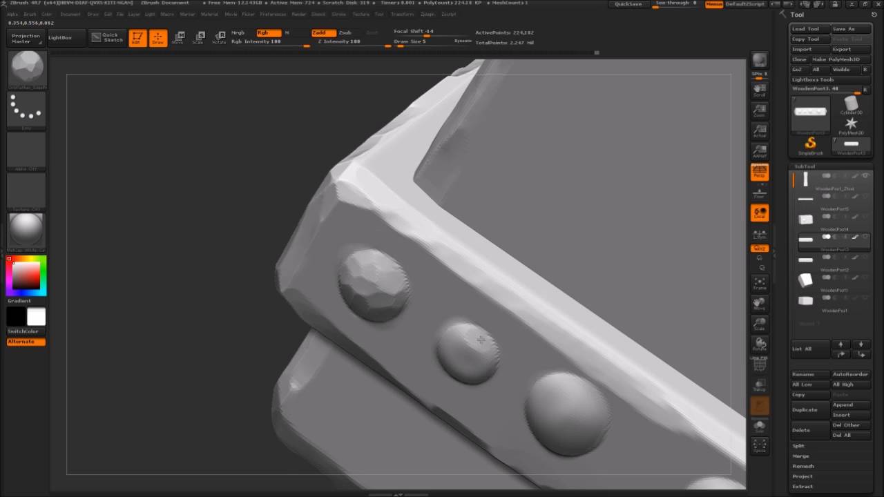 split plated zbrush