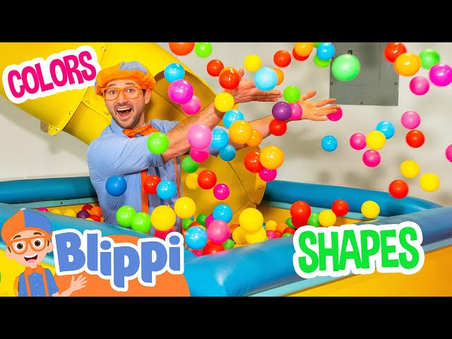 Blippi Counts Shapes and Colors at Ball N Bounce Indoor Playground ...