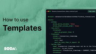 Celebrity How to use Soda Data Contract Templates Gallery. Wealth