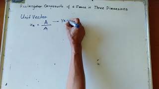 Rectangular Components of a Force in Three Dimensions part 1