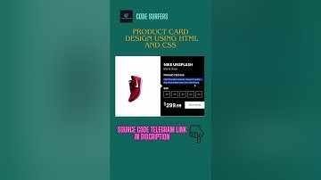 PRODUCT CARD DESIGN USING HTML AND CSS | SOURCE CODE IN TELEGRAM | #codesurfers #html #css #code