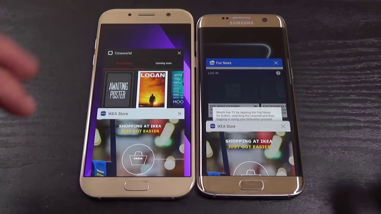 Samsung Galaxy A7 2017 vs S7 Edge Speed & Camera Test