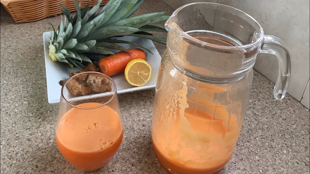PINEAPPLE CARROT GINGER JUICE HEALTHY DRINK IN THE KITCHEN WITH LYNN YouTube