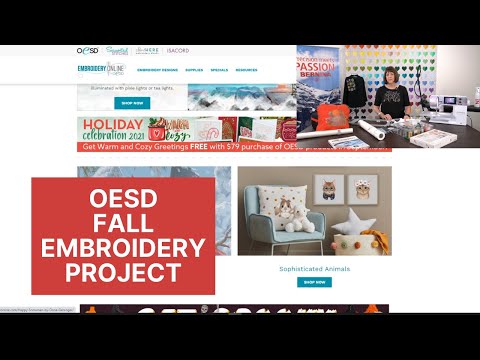 OESD Fall Embroidery Project On Knit Shirt