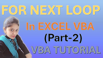 Excel VBA LOOPS | FOR NEXT Loop in VBA | VBA Loops (Part-2)