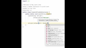 Java - lambda expression to print each element of the list #java #coding  #java8stream
