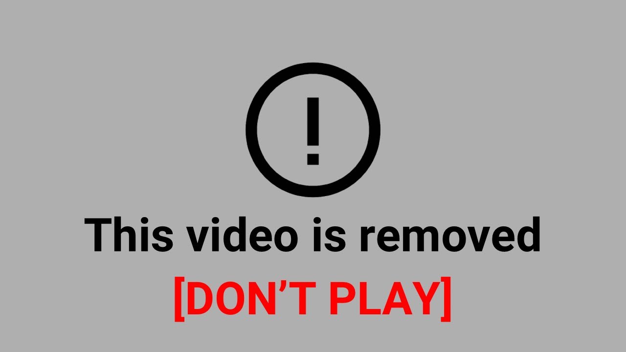 [Video Is Removed…] YouTube