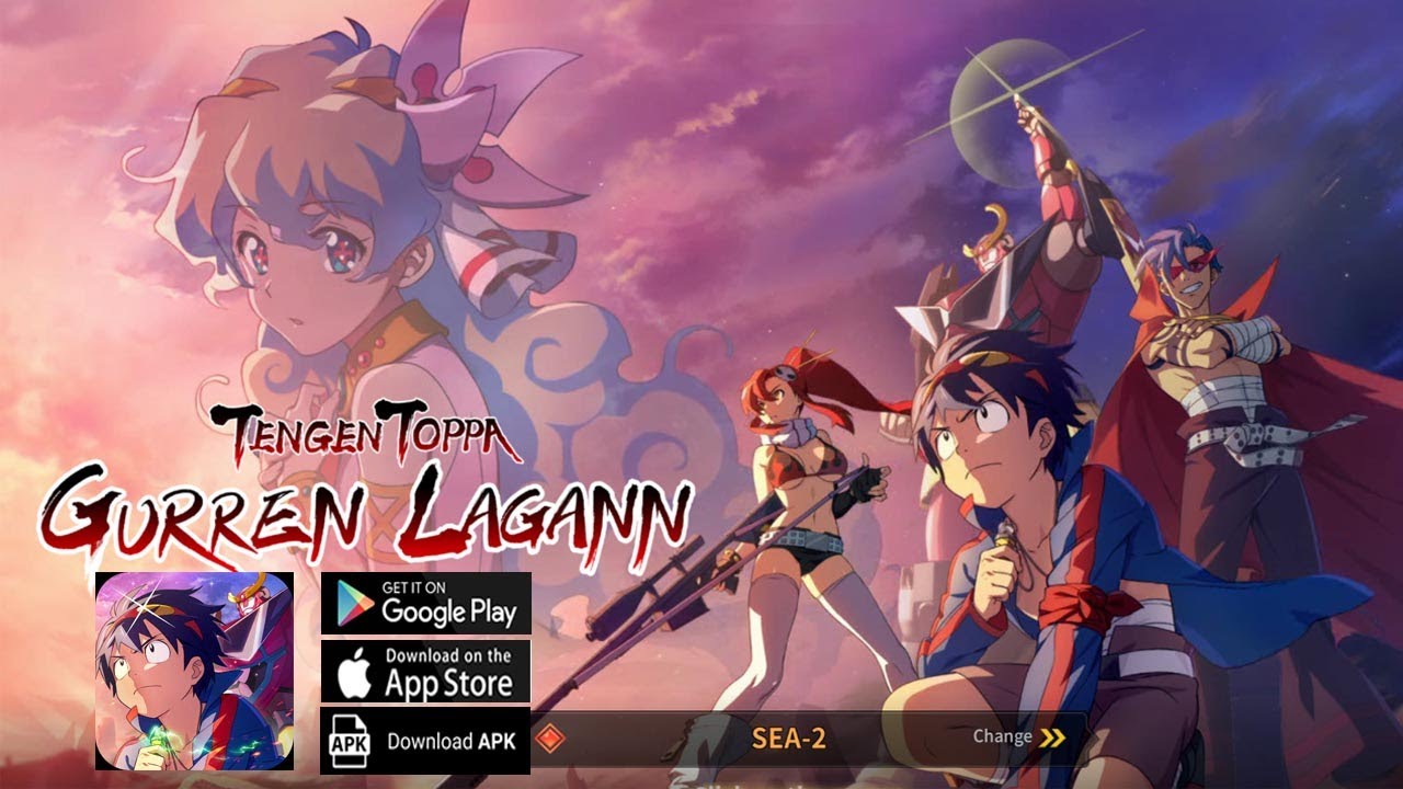 Tengen Toppa Gurren Lagann EN Gameplay Android / iOS (Official Launch) 