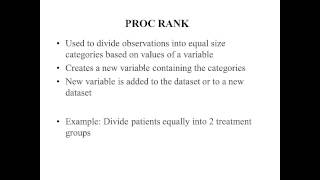 Random Number Functions and SRS
