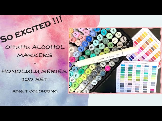  Ohuhu Alcohol Markers, 120-color Marker Set for