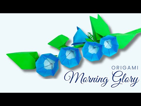 Video ???? Origami Flower ????- Morning glory • Khiên Ngưu Hoa •... - youtube