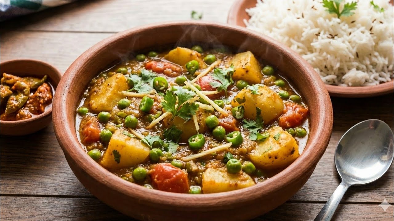 Aalu Matar Tamatar Ki Sabzi 😋 | 10 Minute Mein Banane Wali Desi Sabji | Ghar Jaisa Swad