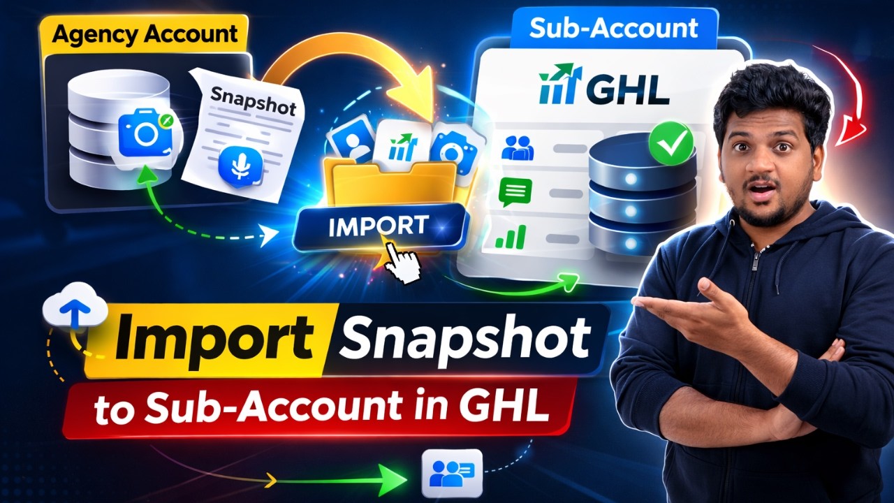 How to import snapshot from agency to sub account in GHL?