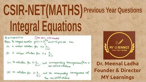 Solution of Fredholm Integral equation, CSIR UGC NET Question (Q.ID.M(NET)IE37M)