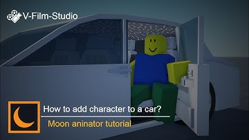 How to add a character to the car | Moon animator | V-Film-Studio tutorials.
