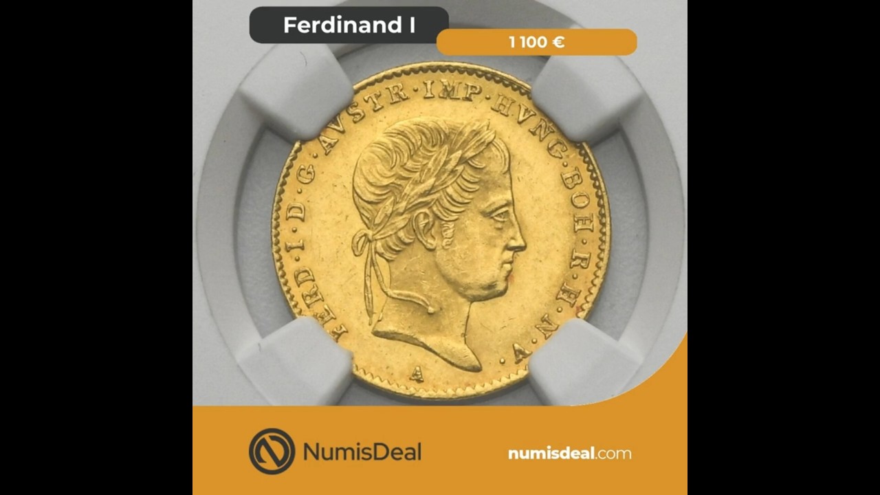 Ducat 1837 A, Ferdinand I of Austria, Vienna Mint - NGC MS 61