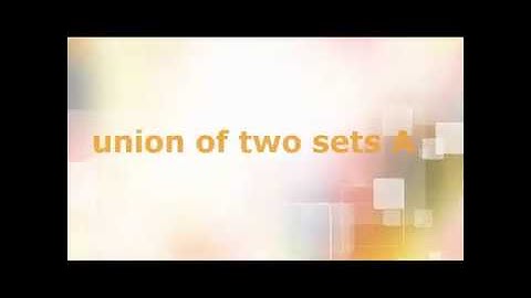 union of two sets A and B  || urdu || hindi || english
