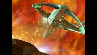 Enterprise-E against Romulan Warbird from Star Trek: Hidden Evil