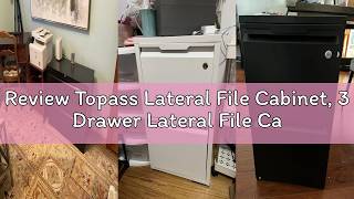 Review Topass Lateral File Cabinet, 3 Drawer Lateral File Cabinet with Lock, Lockable Metal File Cab