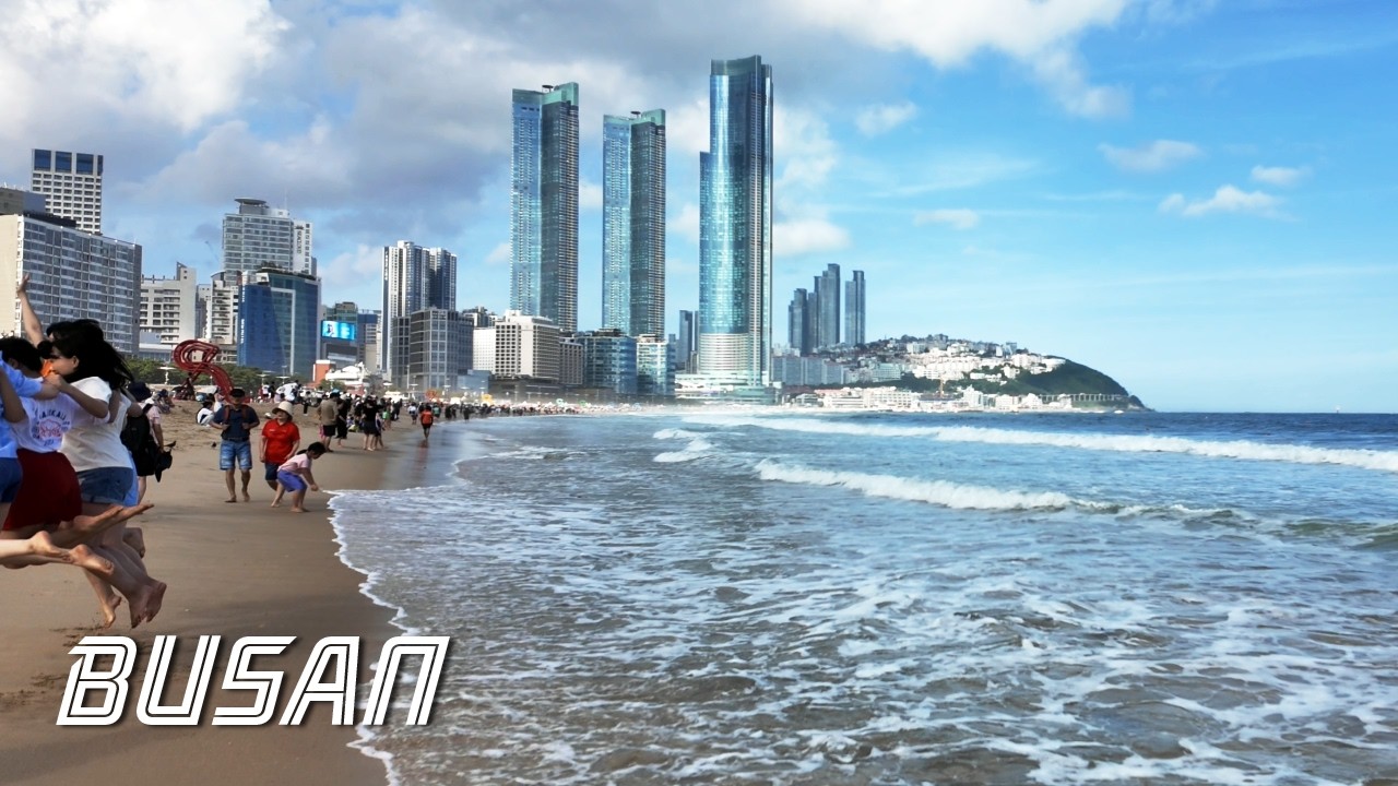 Haeundae Beach Summer Walk | Busan is a great city for walking | KOREA ...